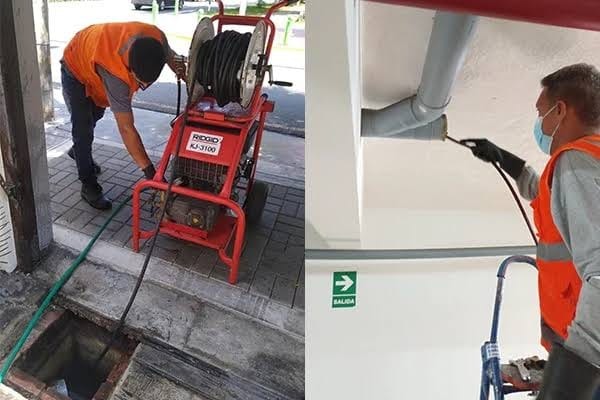 Desatoro y lavado hidrostático de redes sanitarias con hidrojet de alta presión