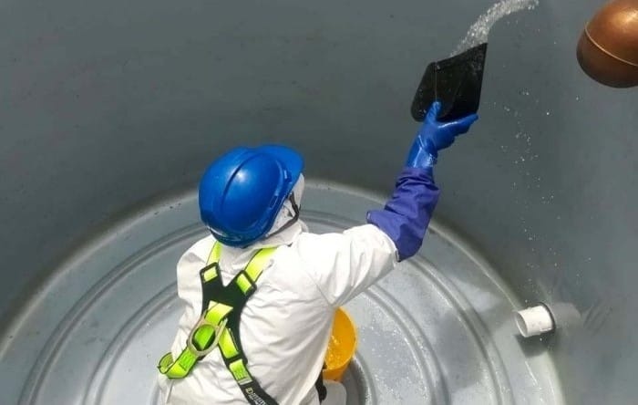 Desinfección, mantenimiento y enjuague técnico de tanque elevado